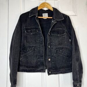 Black denim jacket